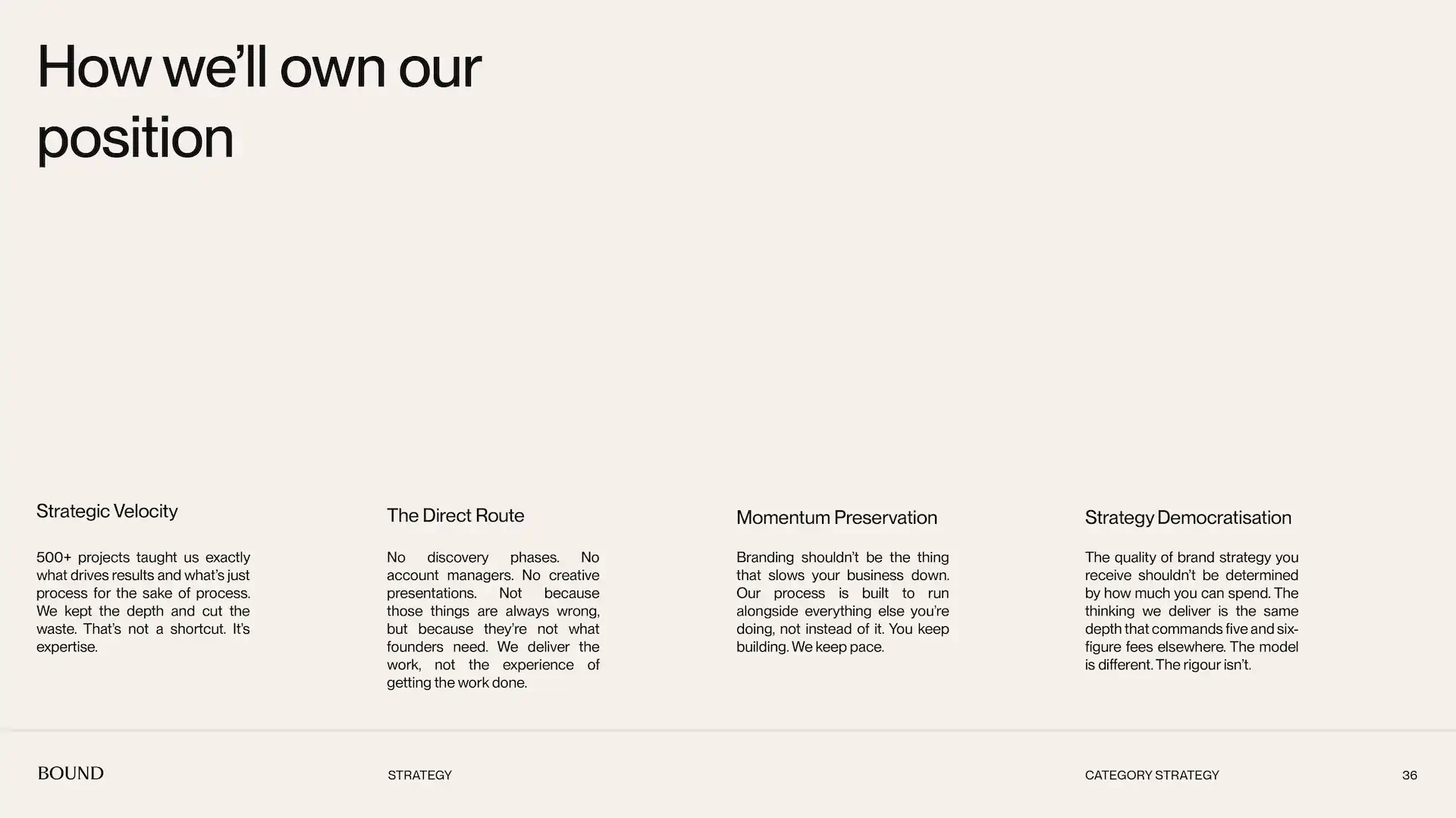 Brand strategy document: positioning statement